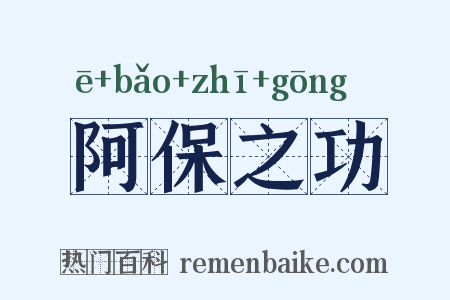 阿保之功是什么意思的图片